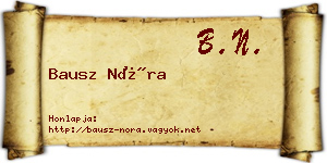 Bausz Nóra névjegykártya