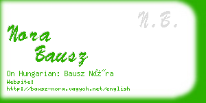 nora bausz business card